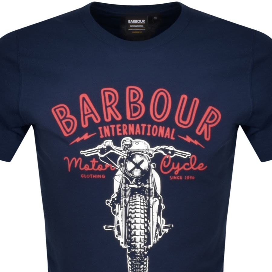 Alternative Image for ProductBarbour International Motorbike T Shirt Navy2