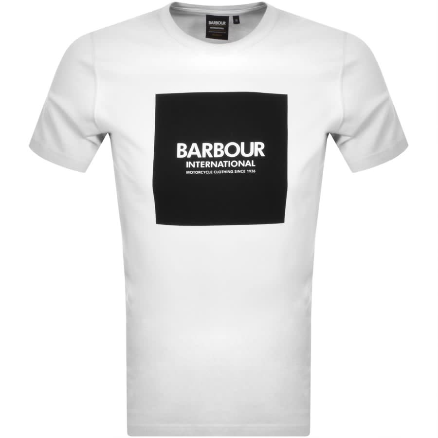Alternative Image for ProductBarbour International Block Logo T Shirt White1