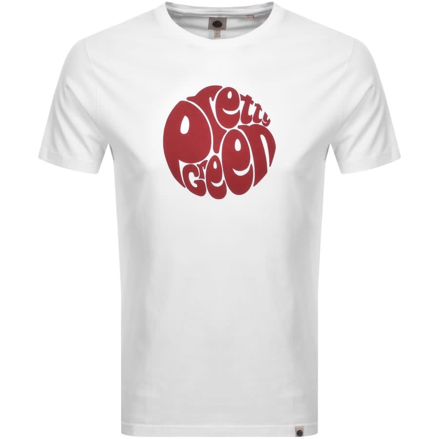 Alternative Image for ProductPretty Green Gillespie Logo T Shirt White1