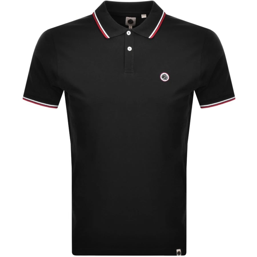 Alternative Image for ProductPretty Green Tipped Polo T Shirt Black1