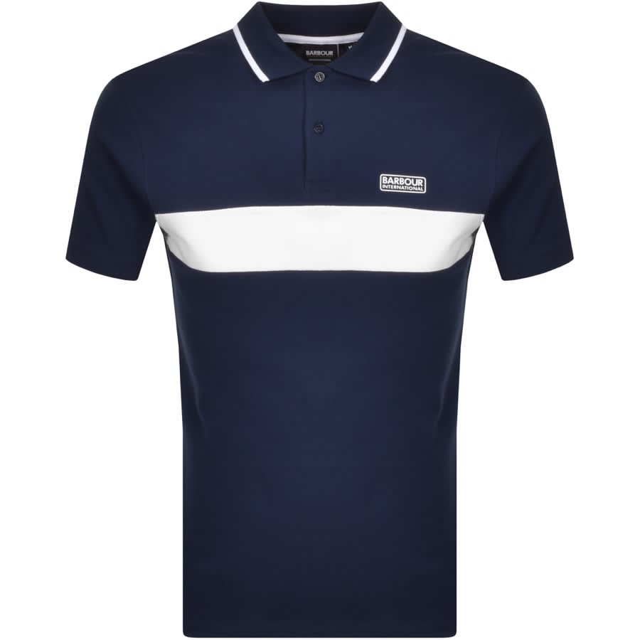 Alternative Image for ProductBarbour International Block Polo T Shirt Navy1