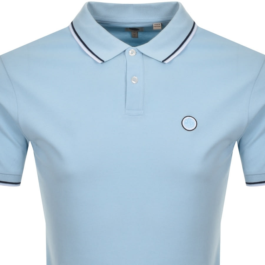 Alternative Image for ProductPretty Green Short Sleeved Polo T Shirt Blue2