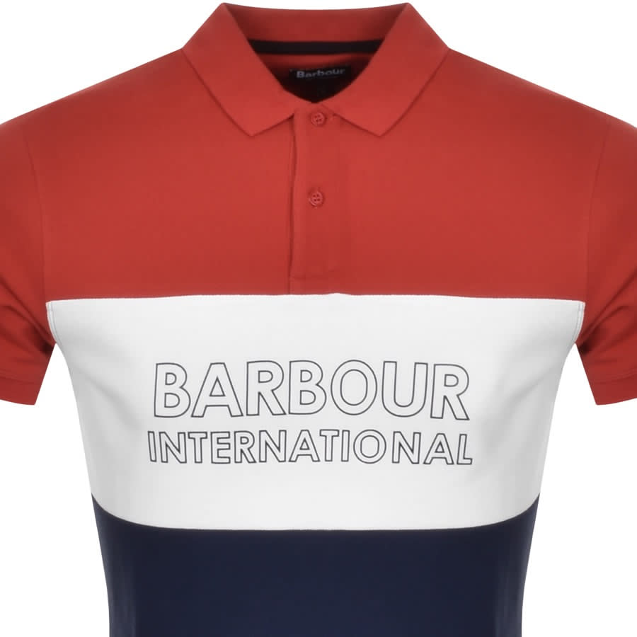 Alternative Image for ProductBarbour International Bold Polo T Shirt Red2