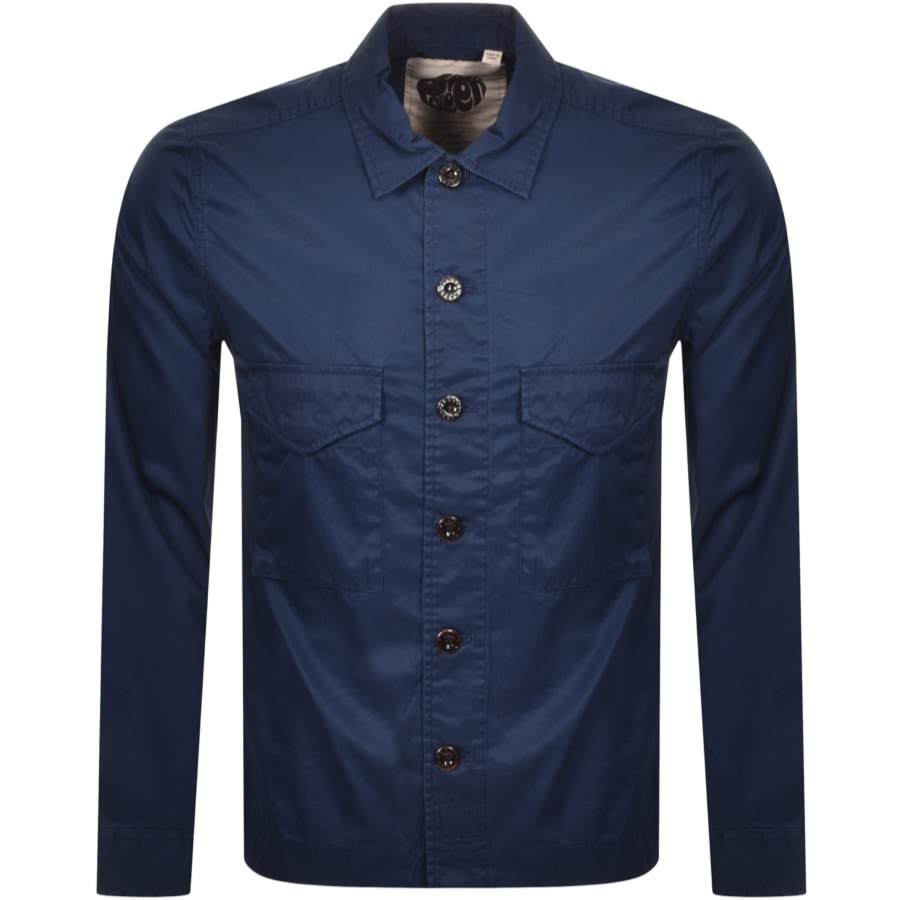 Alternative Image for ProductPretty Green Connor Button Through Overshirt Navy1