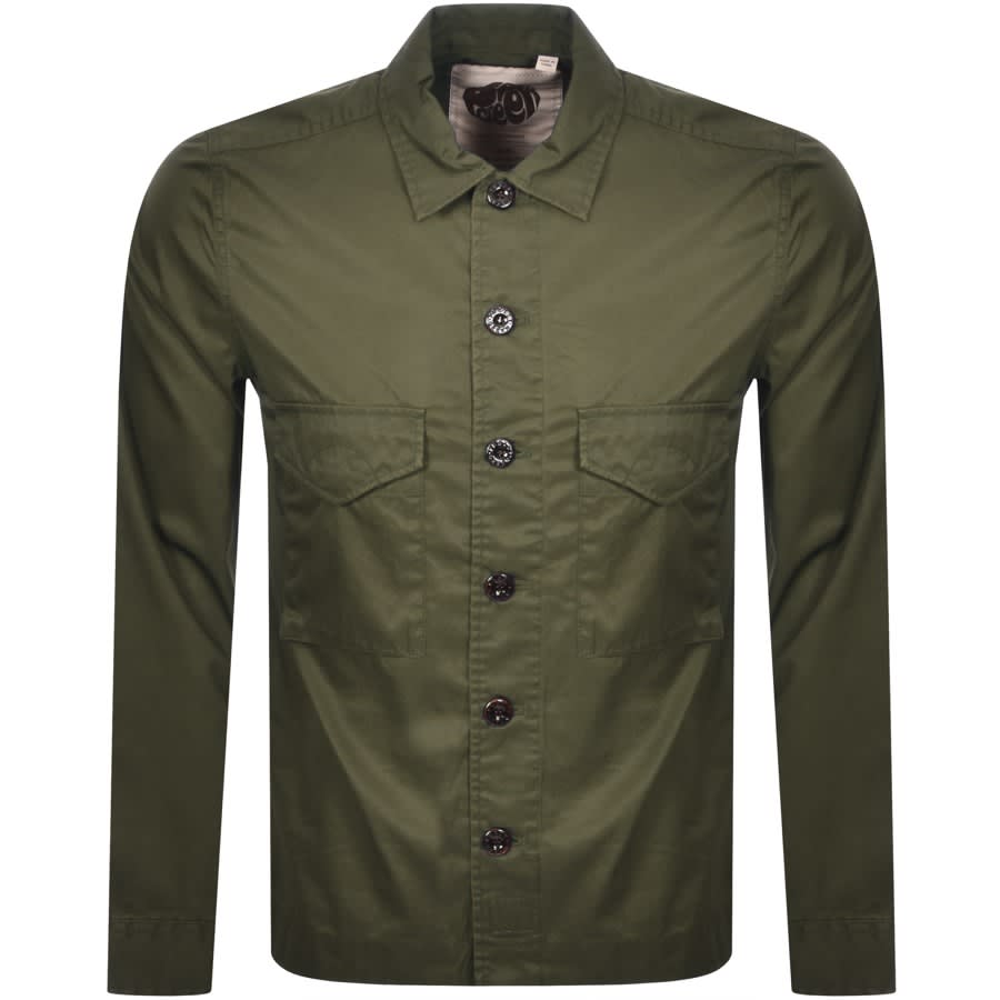 Alternative Image for ProductPretty Green Connor Button Through Overshirt Khaki1