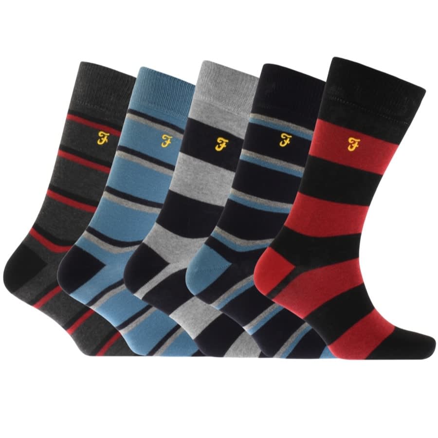 Alternative Image for ProductFarah Vintage Verlander 5 Pack Socks Blue1