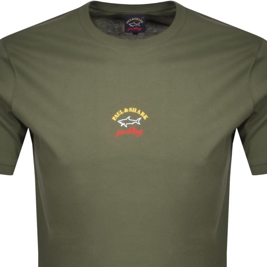 Alternative Image for ProductPaul And Shark Logo T Shirt Green2