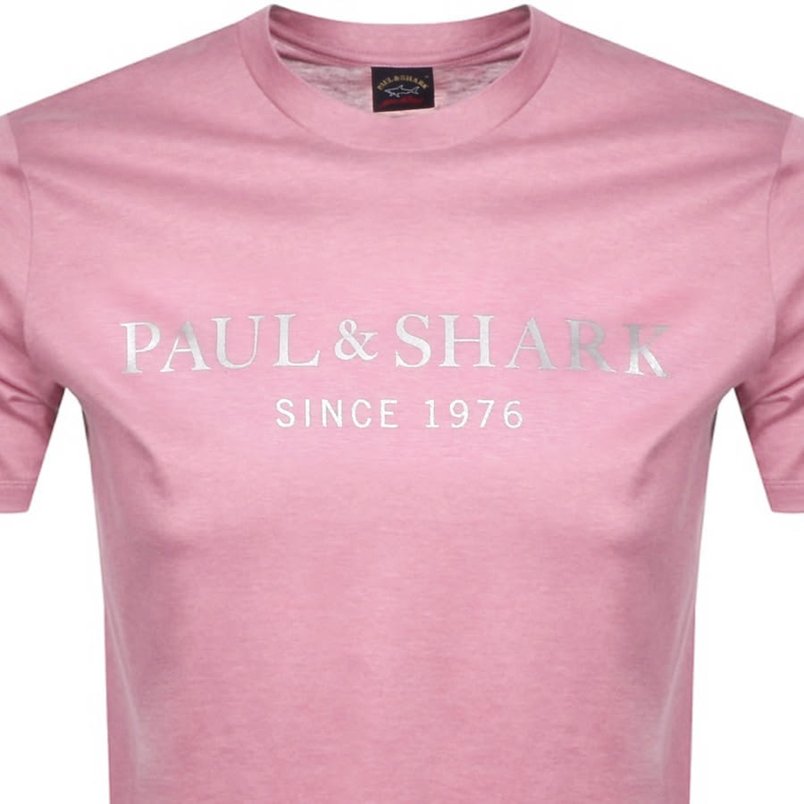 Alternative Image for ProductPaul And Shark Short Sleeve Logo T Shirt Pink2