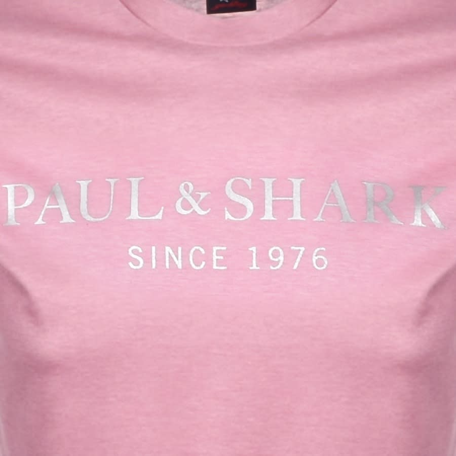 Alternative Image for ProductPaul And Shark Short Sleeve Logo T Shirt Pink3