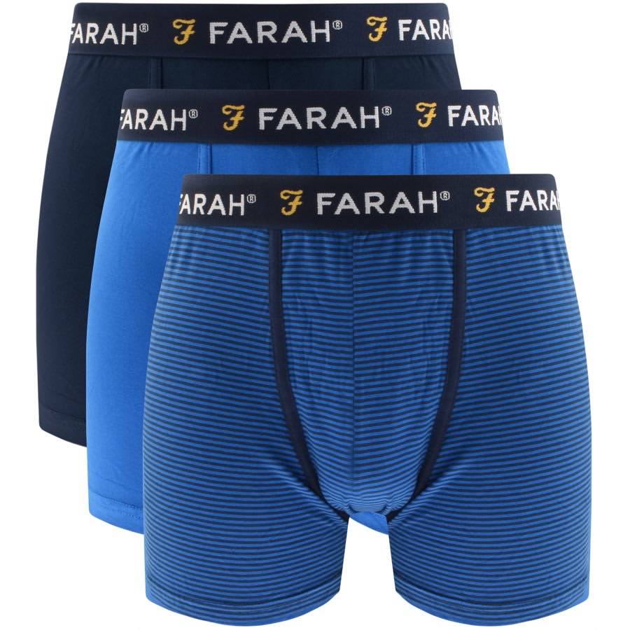 Alternative Image for ProductFarah Vintage Groves 3 Pack Boxer Trunks Navy1