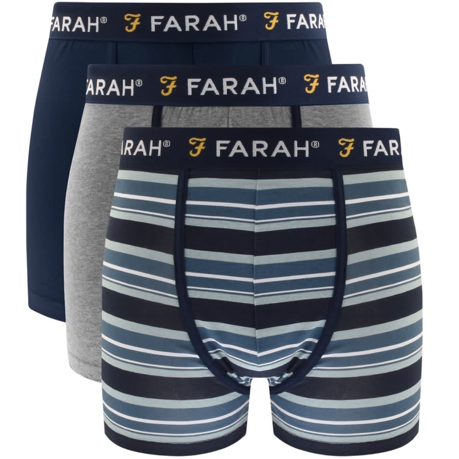 Alternative Image for ProductFarah Vintage Klaff 3 Pack Boxer Trunks Navy1