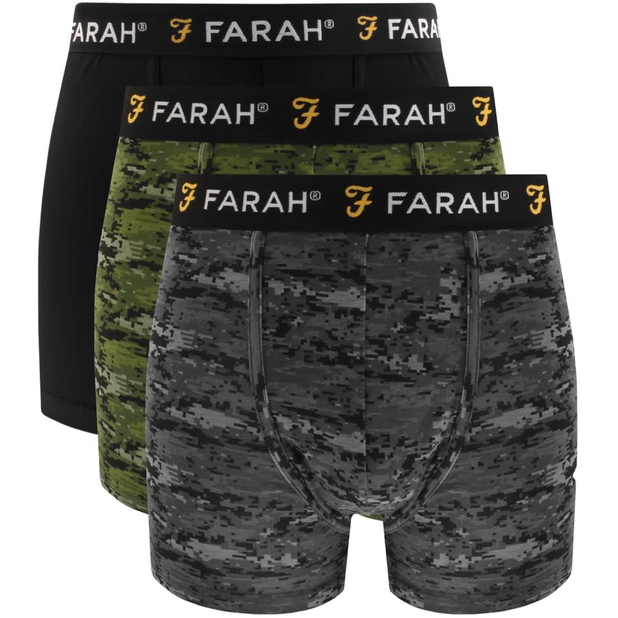 Alternative Image for ProductFarah Vintage Hidden 3 Pack Boxer Trunks Black1