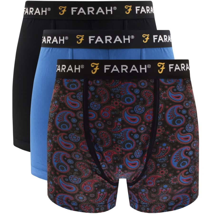 Alternative Image for ProductFarah Vintage Hanford 3 Pack Boxer Trunks Black1