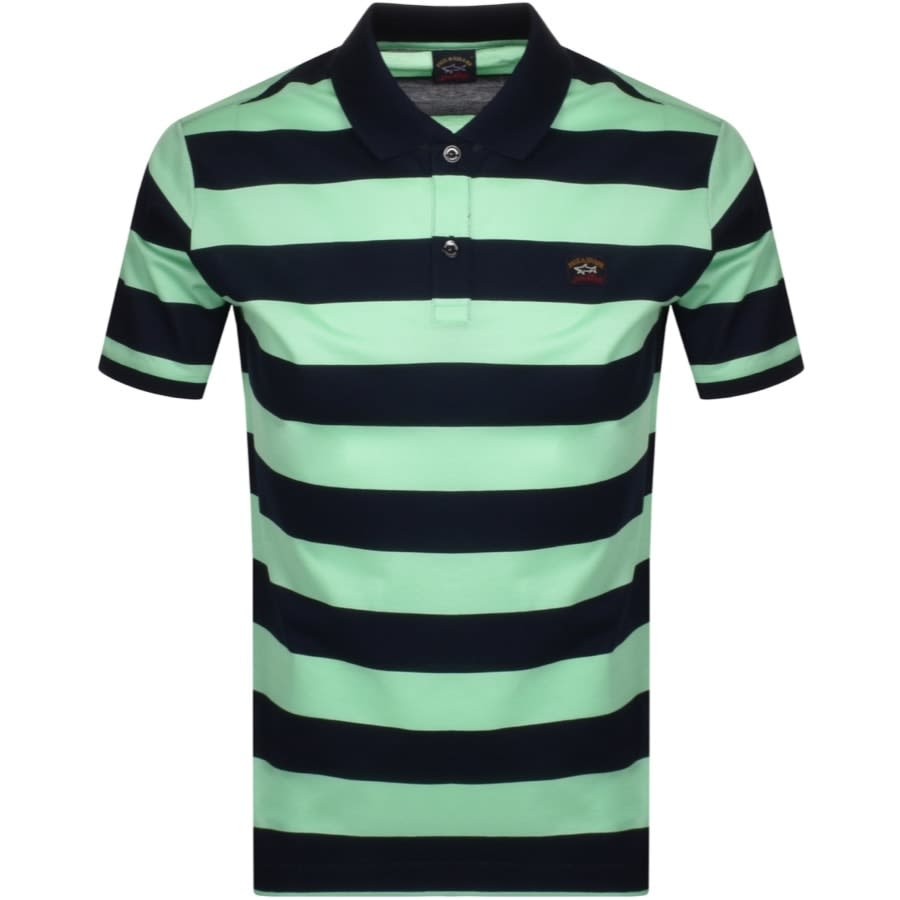 Alternative Image for ProductPaul And Shark Stripe Polo T Shirt Green1