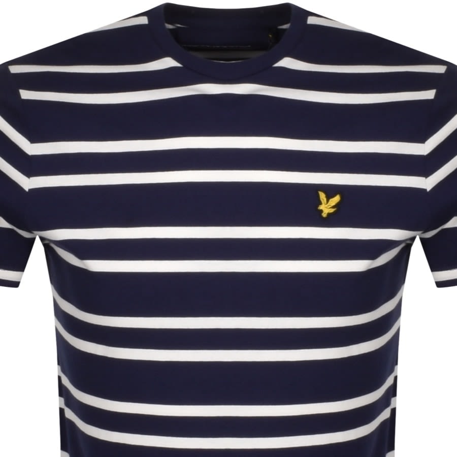 Alternative Image for ProductLyle And Scott Multi Striped T Shirt Blue2