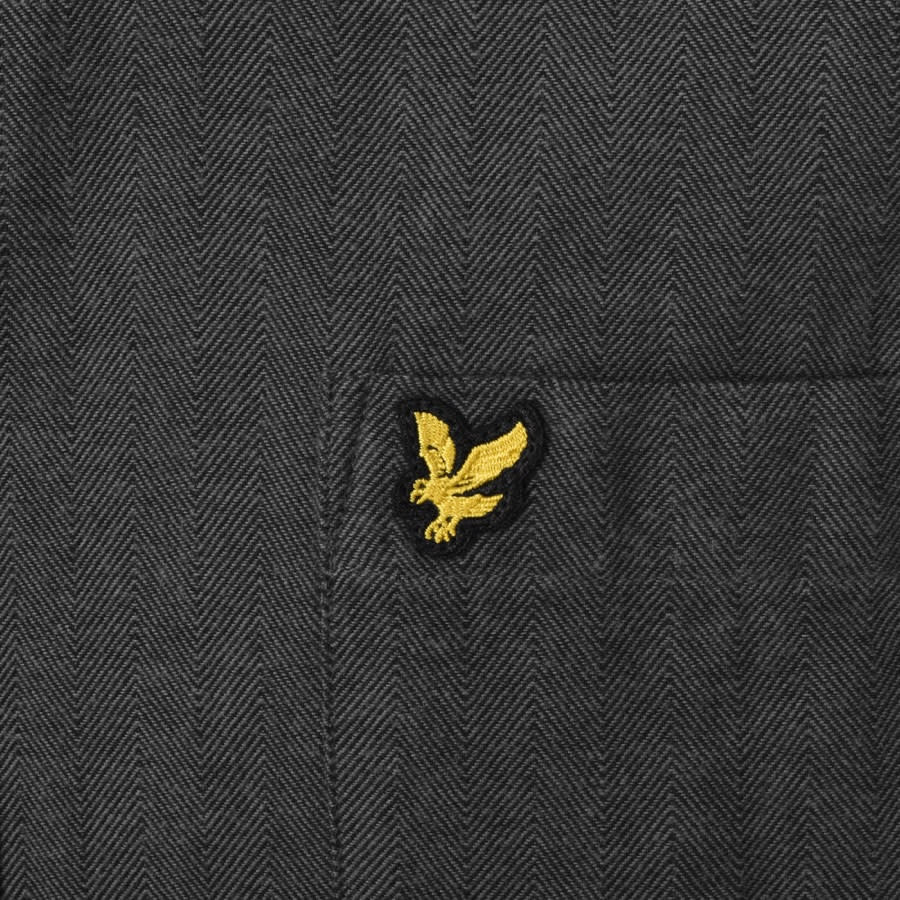 Alternative Image for ProductLyle And Scott Herringbone Long Sleeve Shirt Grey3