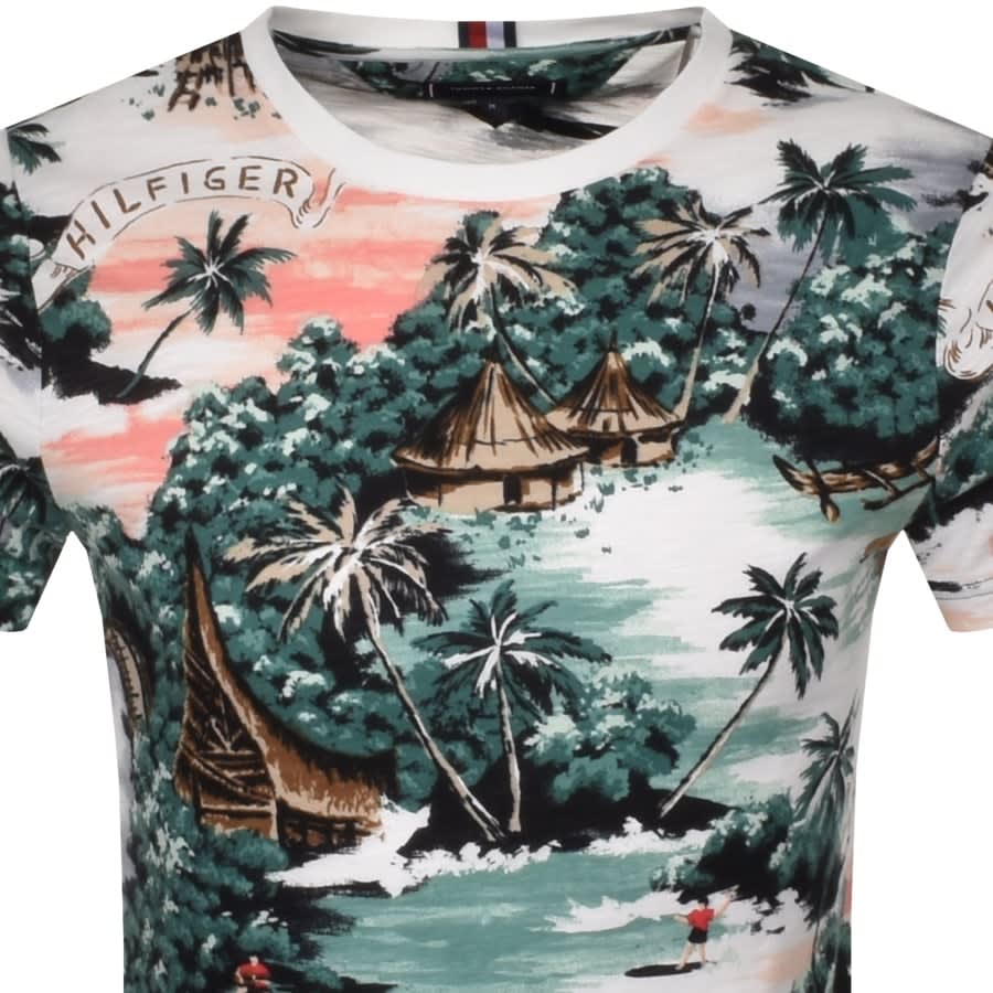 Alternative Image for ProductTommy Hilfiger Hawaiian Print T Shirt White2