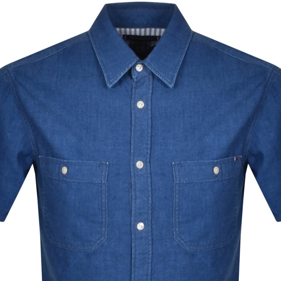 Alternative Image for ProductTommy Hilfiger Short Sleeved Denim Shirt Navy2