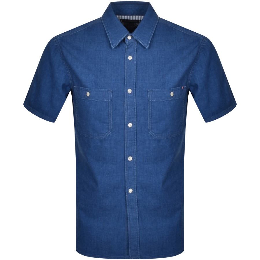 Alternative Image for ProductTommy Hilfiger Short Sleeved Denim Shirt Navy1