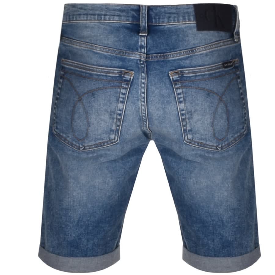 Alternative Image for ProductCalvin Klein Slim Denim Shorts Blue2