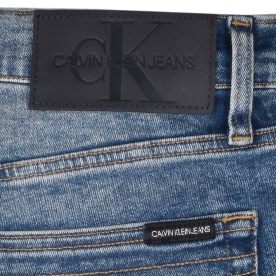 Alternative Image for ProductCalvin Klein Slim Denim Shorts Blue3
