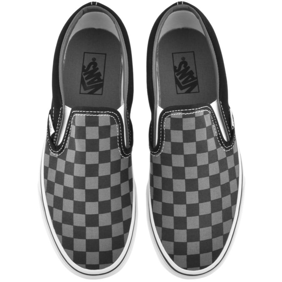 Alternative Image for ProductVans Classic Slip On Checkboard Trainers Black3