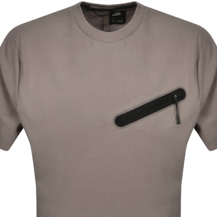 Alternative Image for ProductNike Crew Neck Logo T Shirt Brown2
