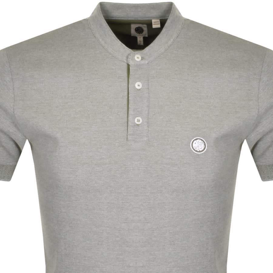Alternative Image for ProductPretty Green Oxford Grandad Polo T Shirt Khaki2