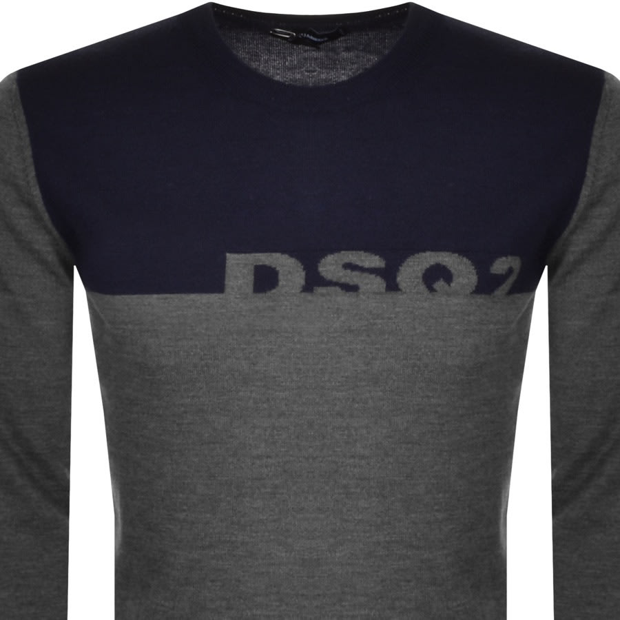 Alternative Image for ProductDSQUARED2 Crew Neck Knit Jumper Grey2