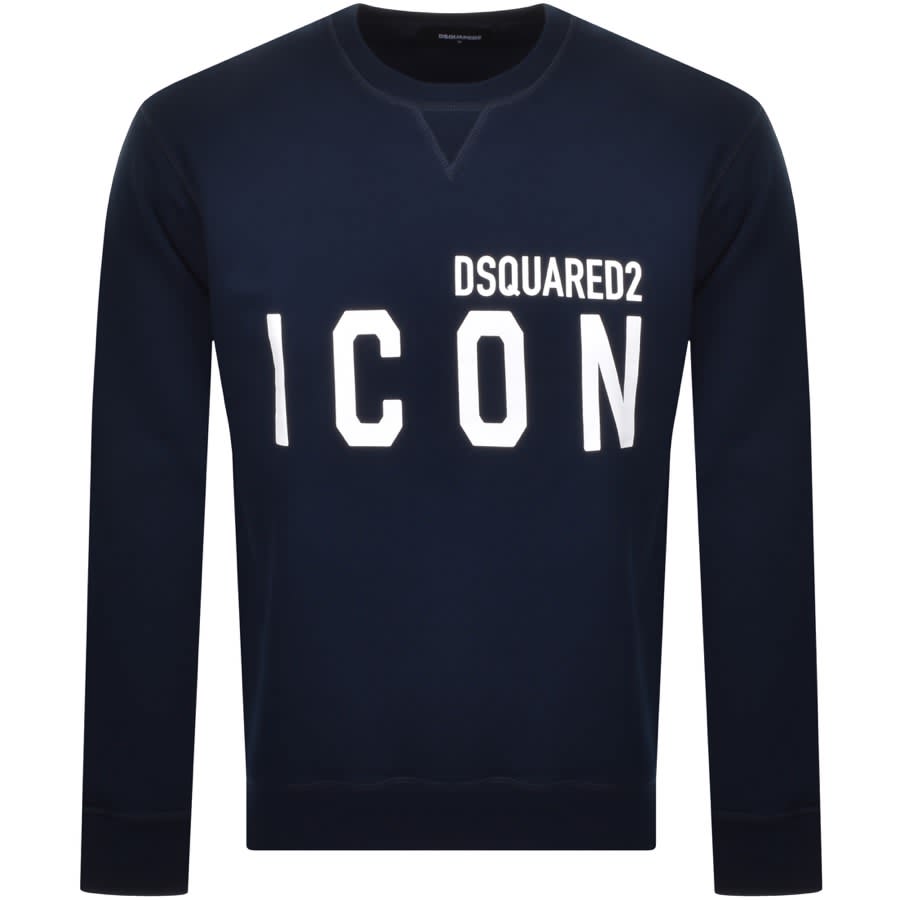 Alternative Image for ProductDSQUARED2 Crew Neck Logo Sweatshirt Blue1