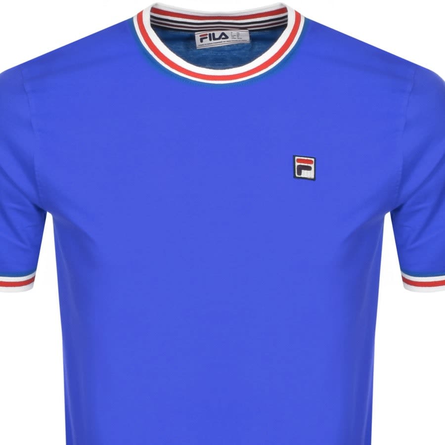 Alternative Image for ProductFila Flank Tipped Ringer Crew Neck T Shirt Blue2