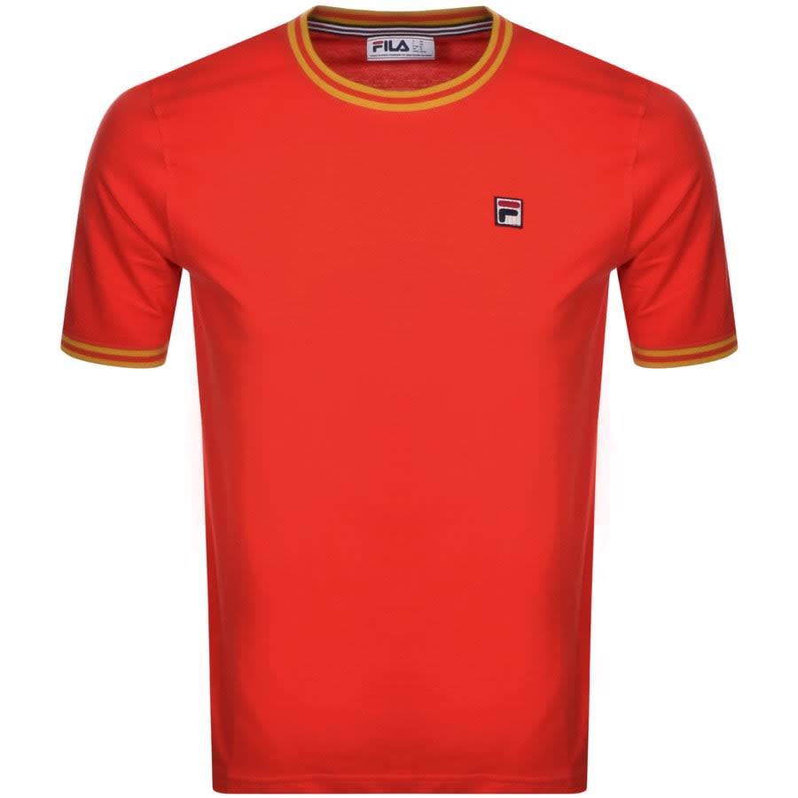 Alternative Image for ProductFila Flank Tipped Ringer Crew Neck T Shirt Red1