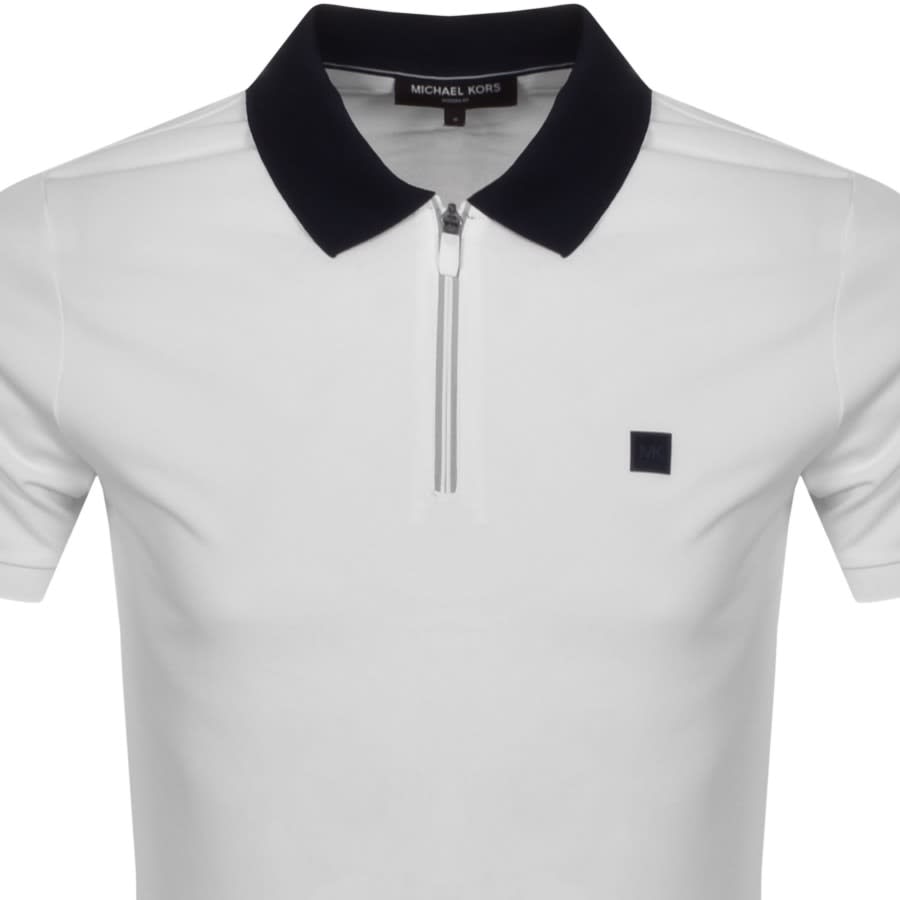 Alternative Image for ProductMichael Kors Half Zip Polo T Shirt White2