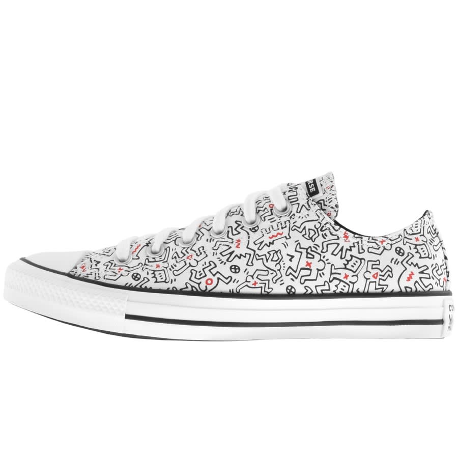 Alternative Image for ProductConverse X Keith Haring Canvas Trainers White1