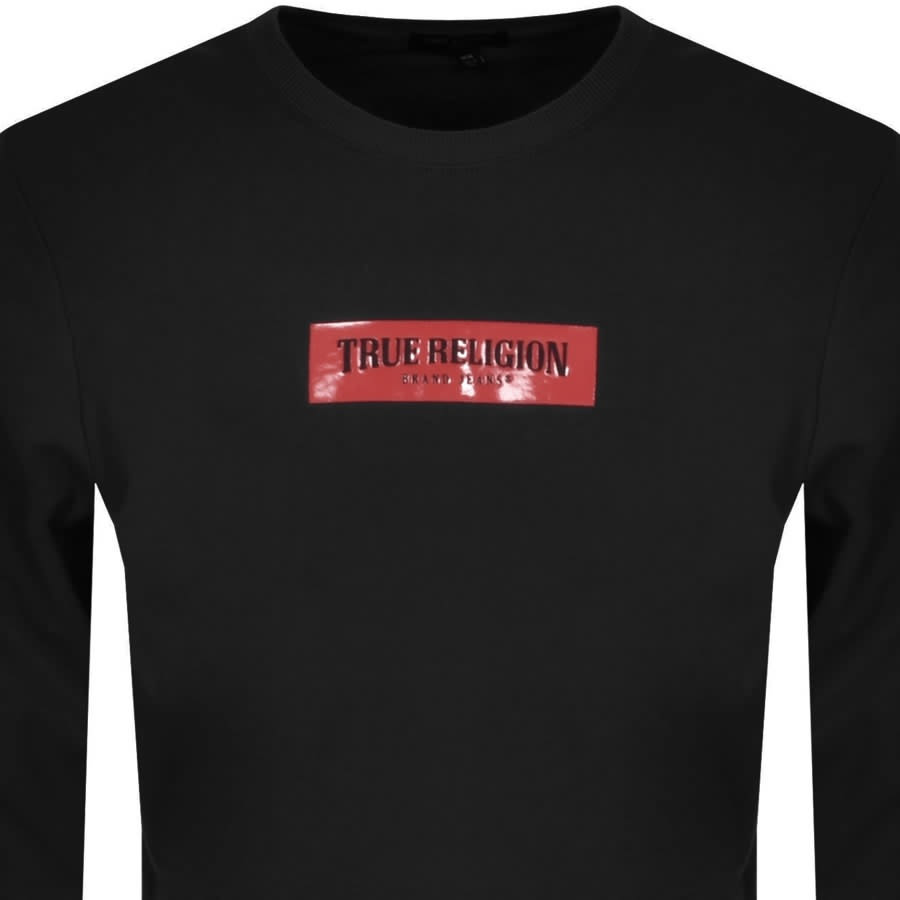 Alternative Image for ProductTrue Religion Crew Neck Sweatshirt Black2