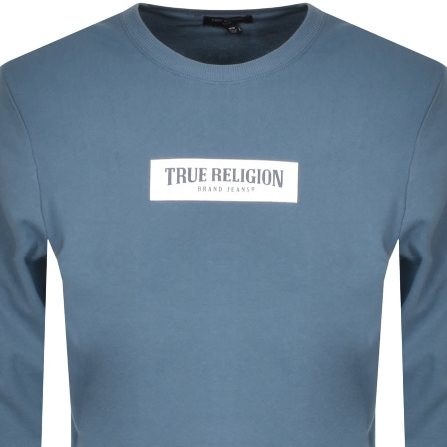 Alternative Image for ProductTrue Religion Crew Neck Sweatshirt Blue2
