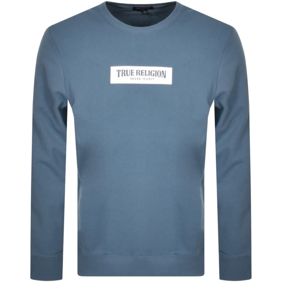 Alternative Image for ProductTrue Religion Crew Neck Sweatshirt Blue1