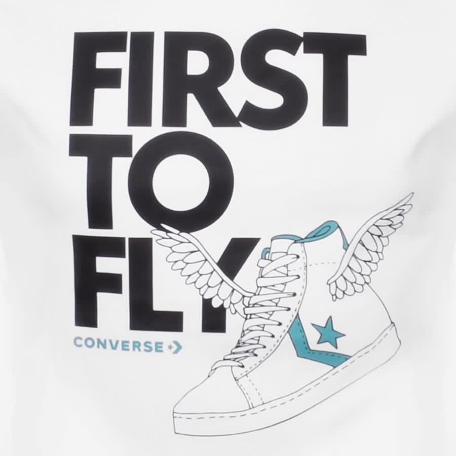 Alternative Image for ProductConverse First To Fly Logo T Shirt White3