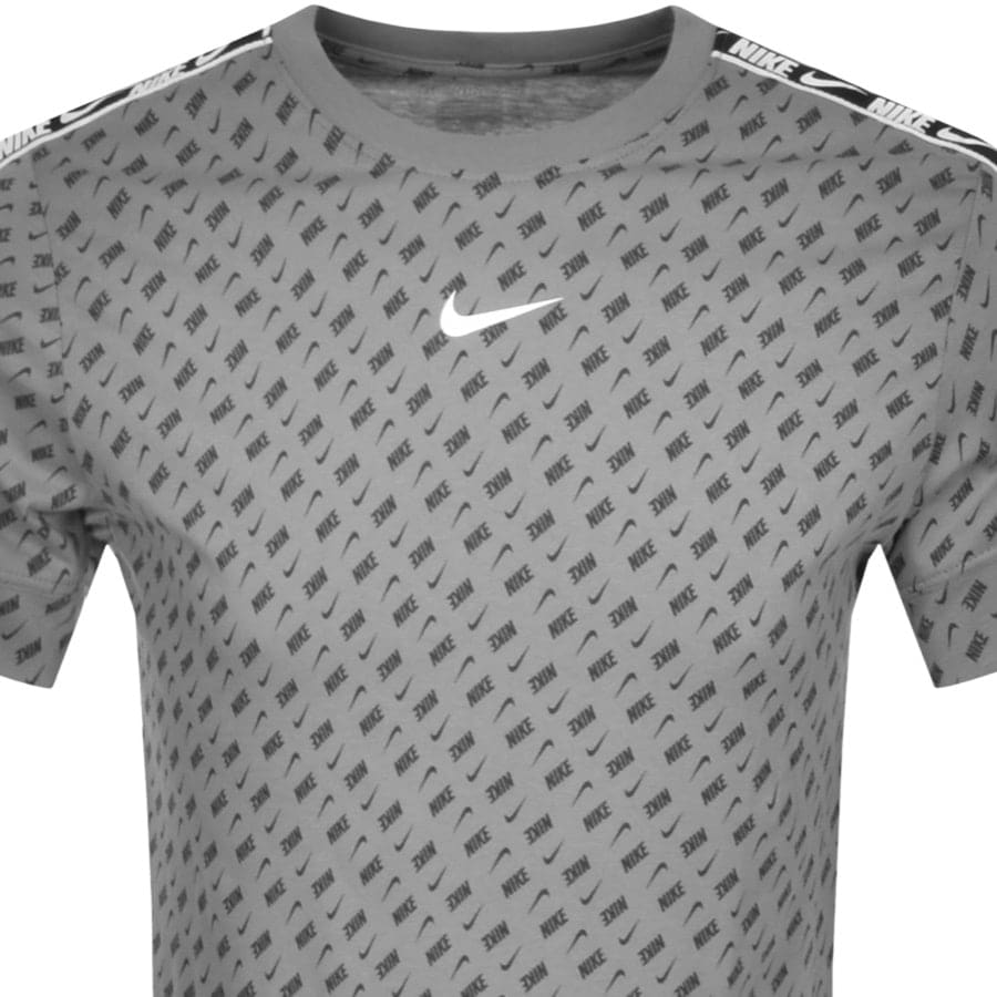 Alternative Image for ProductNike Crew Neck Repeat Logo T Shirt Grey2