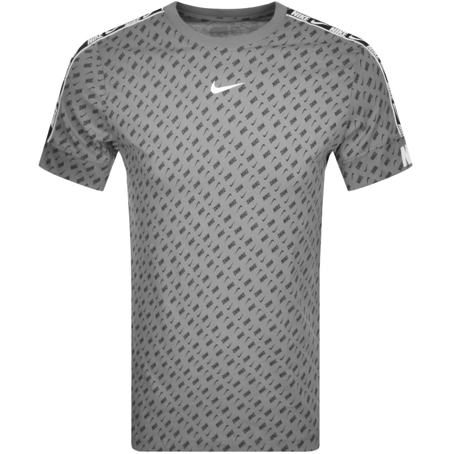Alternative Image for ProductNike Crew Neck Repeat Logo T Shirt Grey1