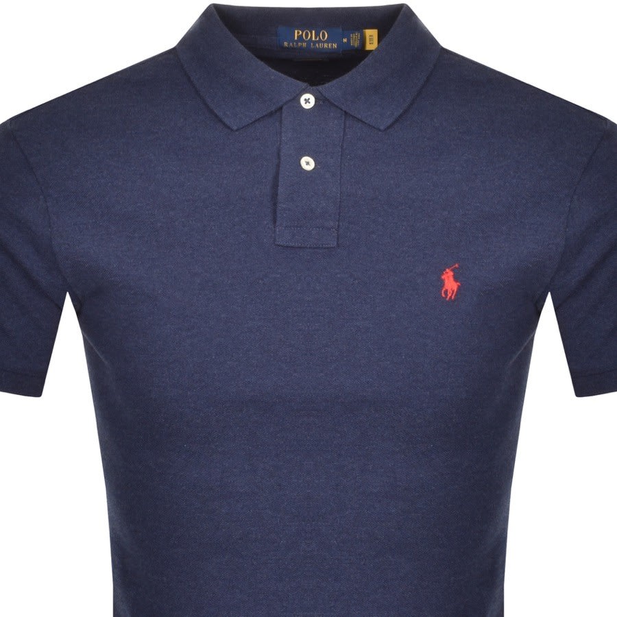 Alternative Image for ProductRalph Lauren Slim Fit Polo T Shirt Navy2