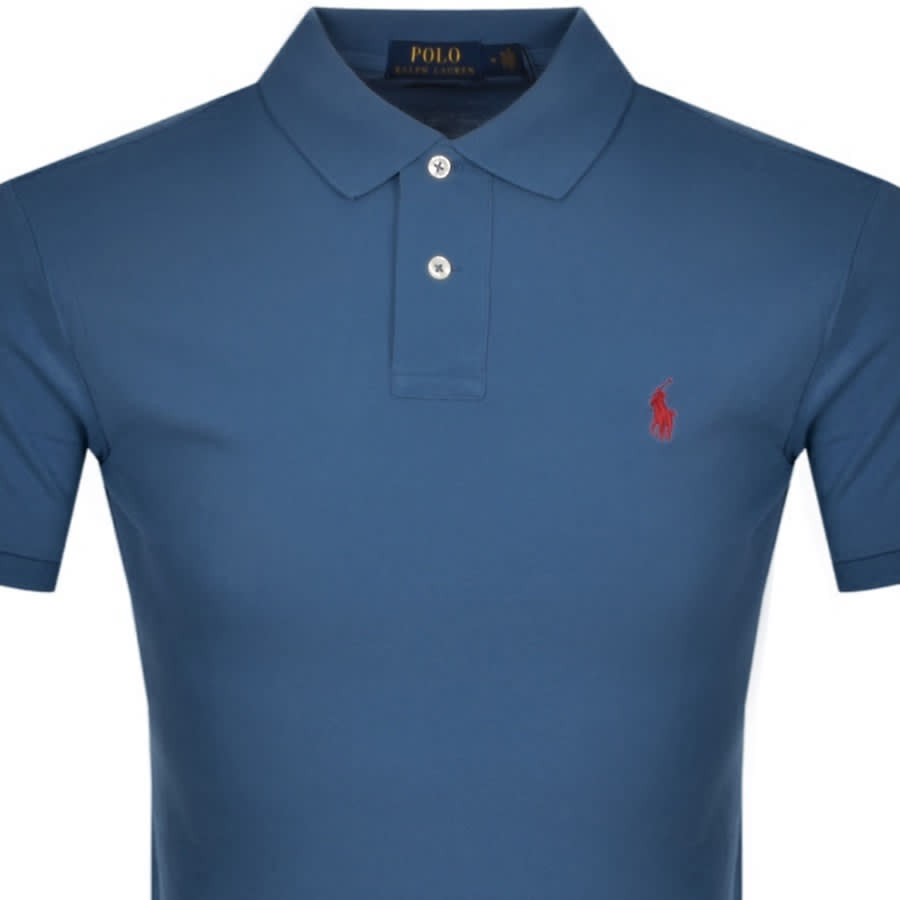 Alternative Image for ProductRalph Lauren Slim Fit Polo T Shirt Blue2