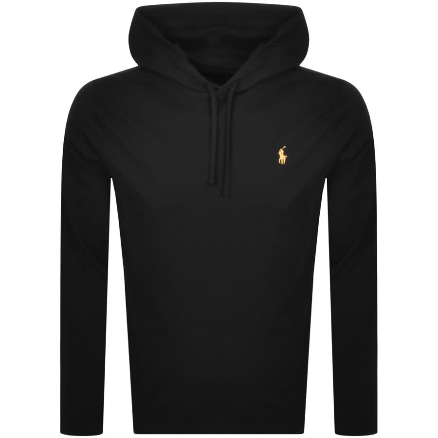 Alternative Image for ProductRalph Lauren Long Sleeved Hooded T Shirt Black1