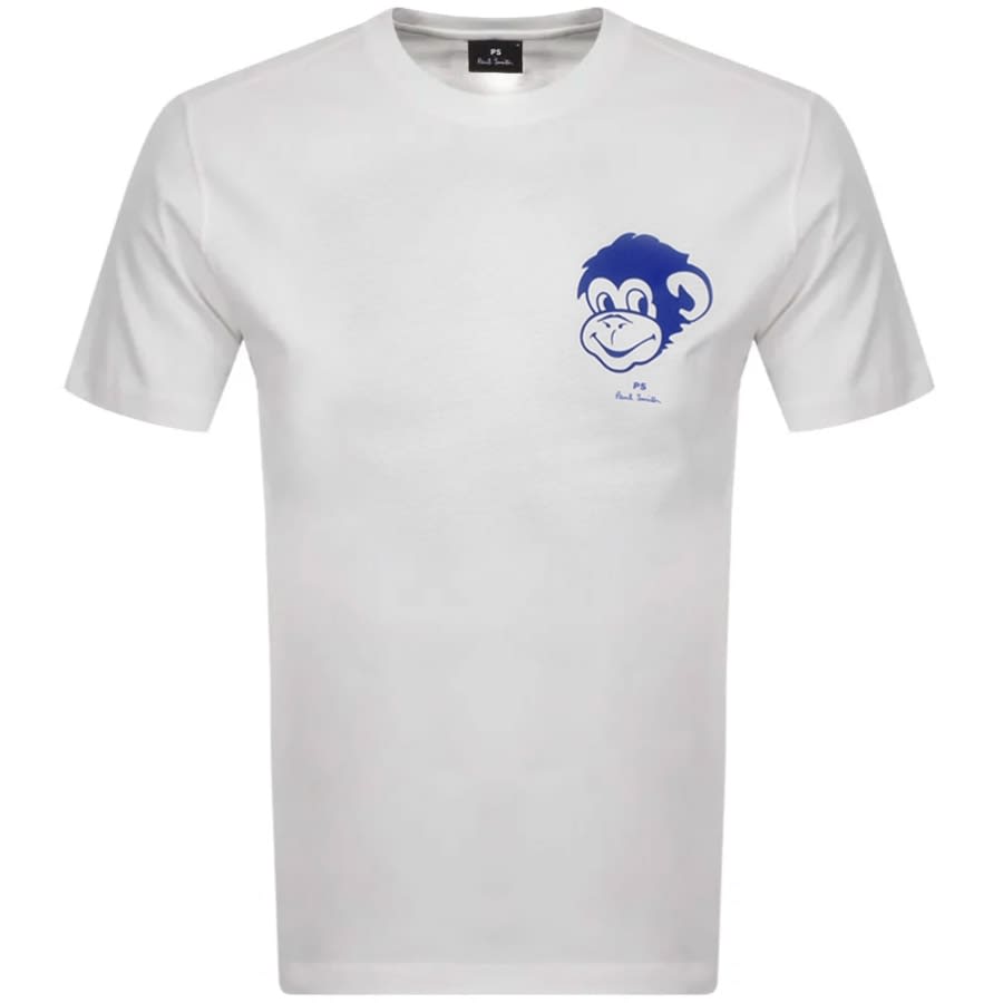 Alternative Image for ProductPS By Paul Smith Blue Monkey T Shirt White1