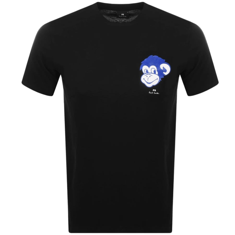 Alternative Image for ProductPS By Paul Smith Blue Monkey T Shirt Black1