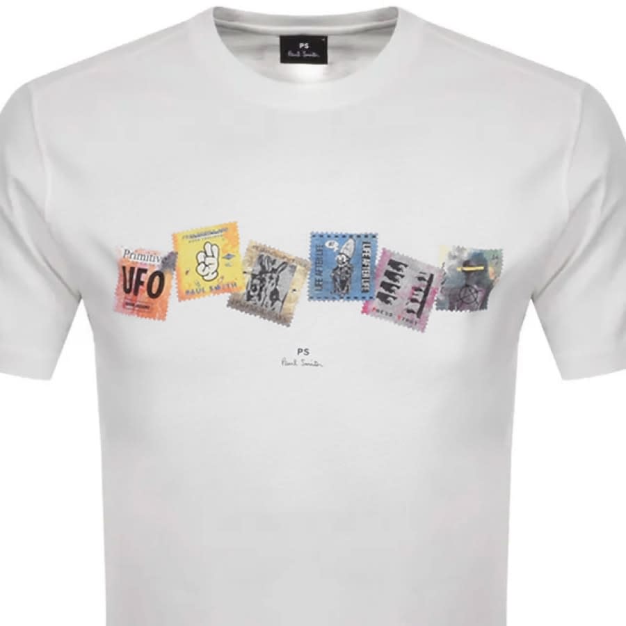 Alternative Image for ProductPS By Paul Smith Stamps T Shirt White2
