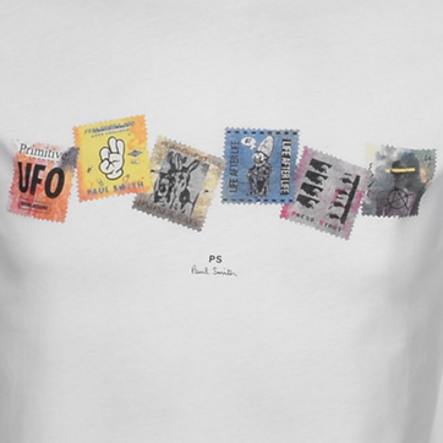 Alternative Image for ProductPS By Paul Smith Stamps T Shirt White3