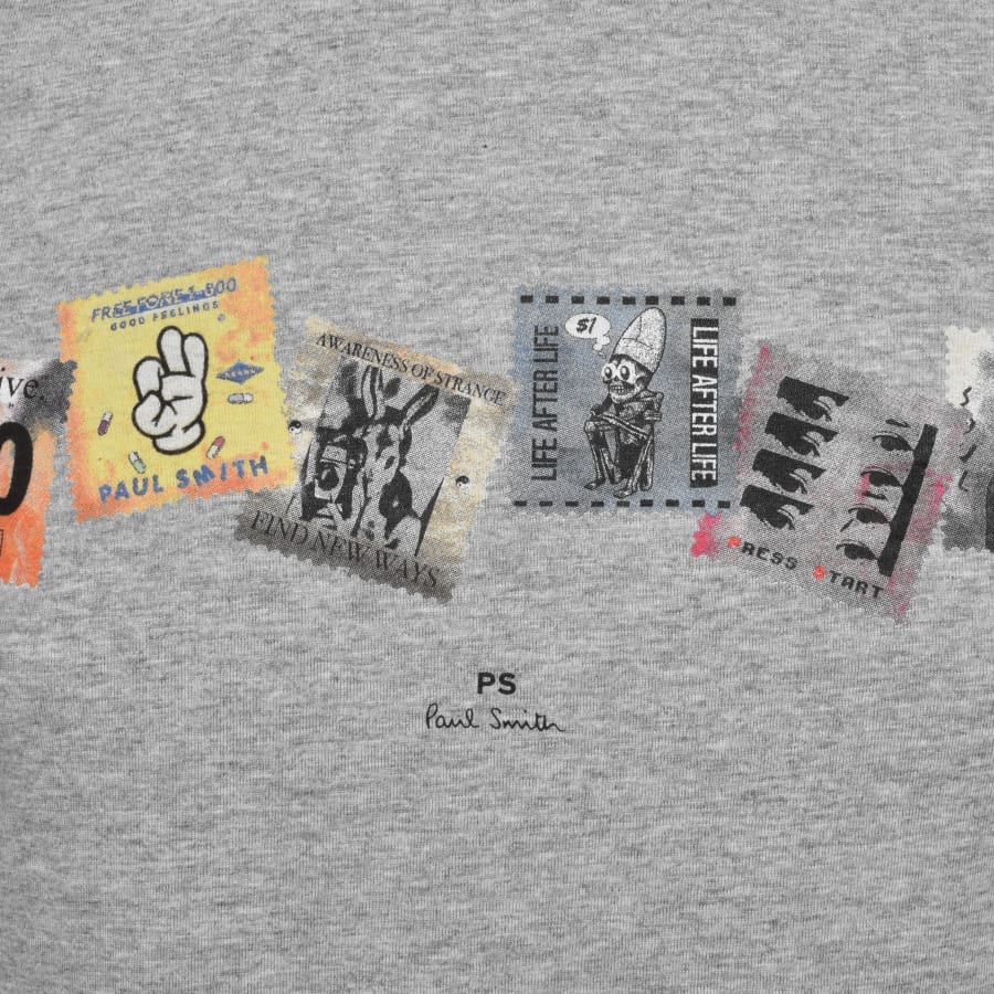 Alternative Image for ProductPS By Paul Smith Stamps T Shirt Grey3