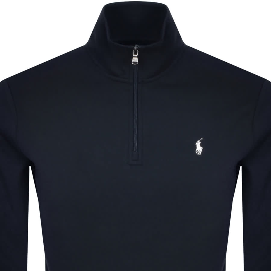 Alternative Image for ProductRalph Lauren Long Sleeve Half Zip Sweatshirt Navy2