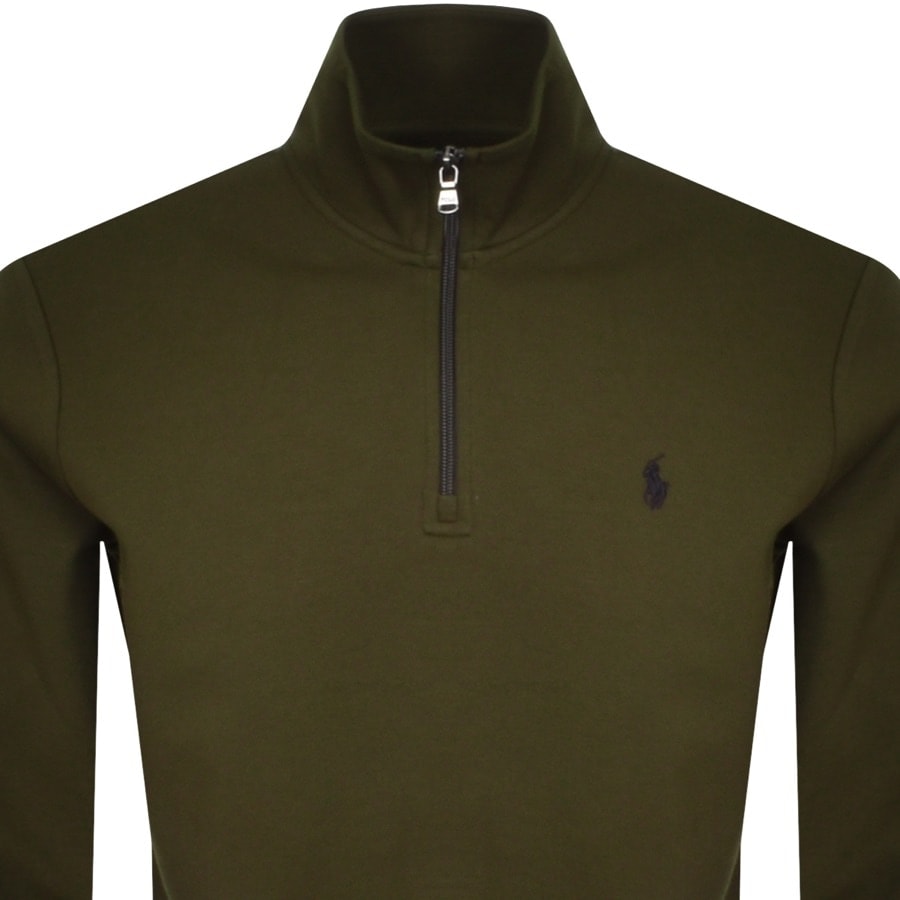 Alternative Image for ProductRalph Lauren Long Sleeve Half Zip Sweatshirt Green2
